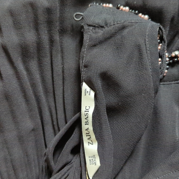 Zara | black beaded top | small - Picture 6 of 7